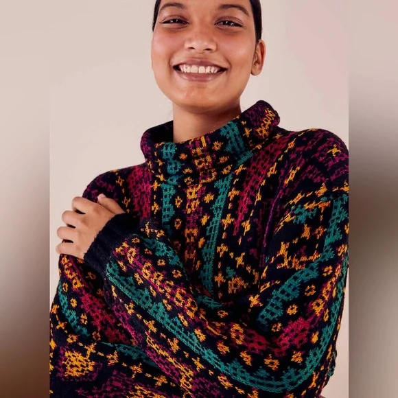 FARM RIO Yawanawa Stripes Sweater Dress - Picture 3 of 8